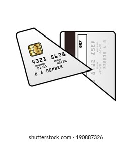 A cut up credit card.
