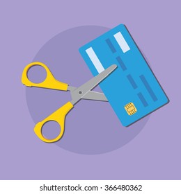cut credit card use scissors for better finance condition