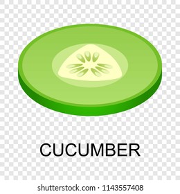 Cut cucumber icon. Isometric of cut cucumber vector icon for on transparent background