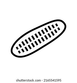 cut cucumber line icon vector. cut cucumber sign. isolated contour symbol black illustration