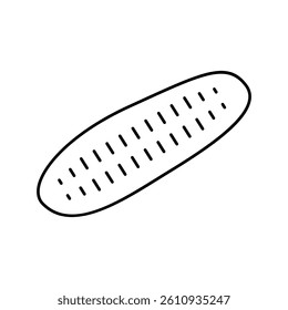 cut cucumber line icon vector. cut cucumber sign. isolated contour symbol black illustration