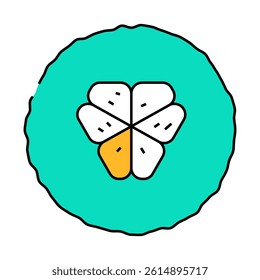 cut cucumber line icon vector. cut cucumber sign. isolated symbol illustration
