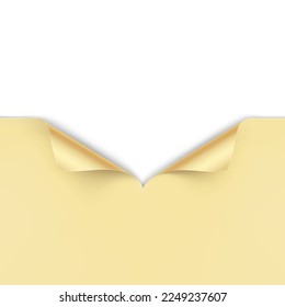 Ein geschnittenes und gewelltes Papier. Ideal, um ein verstecktes Bild anzuzeigen. Vektorgrafik einzeln auf weißem Hintergrund. Kann für Vorlage verwenden Sie Design, Präsentation, Werbung. EPS10.