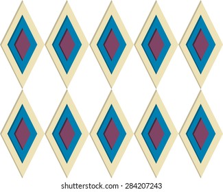 Cut diamonds. Vector illustration