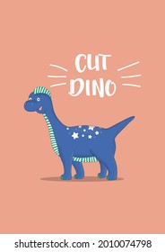 Cut Dino vector drawing for tee printcute dinosaur vector drawing for tee print