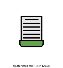 cut, document icon. Can be used for web, logo, mobile app, UI, UX on white background