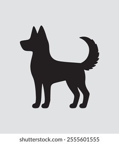 Cut Dog breeds vector silhouettes 