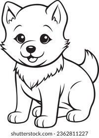 Cut Doge Emotional happy coloring book for kid