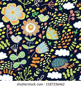 Cut doodle flower pattern