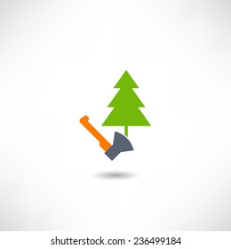 Cut Down Trees Icon