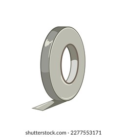 cut duct tape cartoon. cut duct tape sign. isolated symbol vector illustration