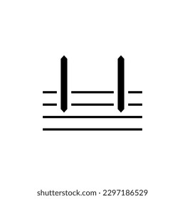 Cortar los bordes del icono de signo de material continuo aislado en fondo blanco. Símbolo gráfico moderno, simple, vector, icono para el diseño de sitios web, aplicación móvil, ui. Ilustración vectorial