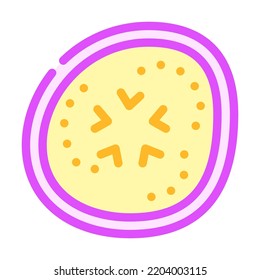 vector de icono de color de la berenjena de corte. signo de tala de berenjena. ilustración de símbolo aislado