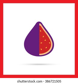 Cut fig icon