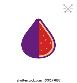 Cut fig icon