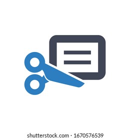 Cut files icon on white background