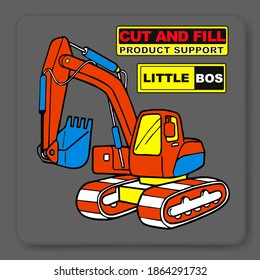 cut and fill little bos vector design by scrathart can be printed on the poster and can make stickers