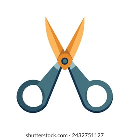 Cut flat vector illustration on white background