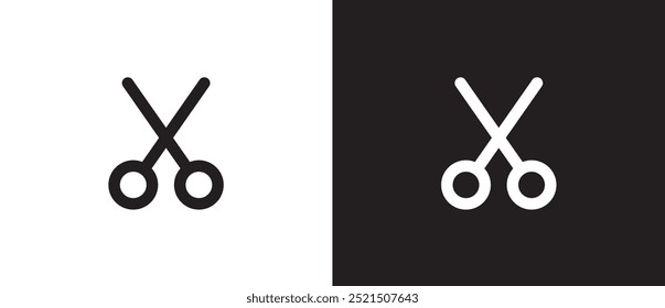 Cut flaticon. Simple icon for Cut, Tool document flat icon. Document options icon. File options icon. Sign in vector tool on black and white background. Eps10