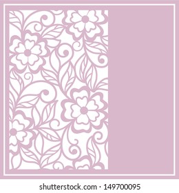 cut floral   card