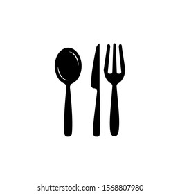 Cut food knife, spoon and fork on a white background. Vector illustrations