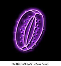 cut fruit kiwi neon light sign vector. cut fruit kiwi sign. isolated symbol illustration