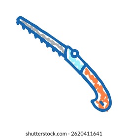 cut gardening tool doodle icon sketch vector. cut gardening tool sign. isolated symbol illustration