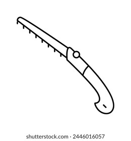 cut gardening tool line icon vector. cut gardening tool sign. isolated contour symbol black illustration