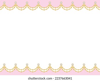 Cut glass and pearl frame background