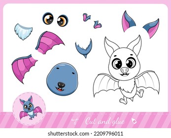 Cut and glue a cartoon bat