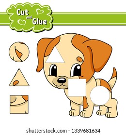 Cut and glue. Education developing worksheet. Activity page. Game for children. Isolated vector illustration in cute cartoon style
