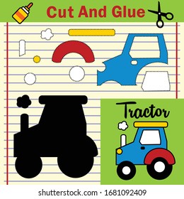 Cut and glue Education developing worksheet Activity Page Game for children,vector illustration