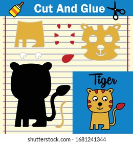 Cut and glue Education developing worksheet Activity Page Game for children,vector illustration