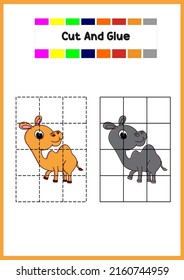 cut and glue education game for kids