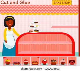 Cut and Glue Game: Bake Shop