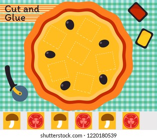 Cut and Glue Game: Pizza