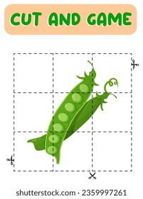 Cortar y pegar. Garzas verdes. Juego educativo para niños.