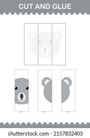 Cut Glue Koala Face Worksheet Kids Stock Vector (royalty Free 