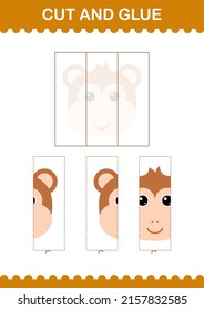 Cut Glue Monkey Face Worksheet Kids Stock Vector (Royalty Free ...