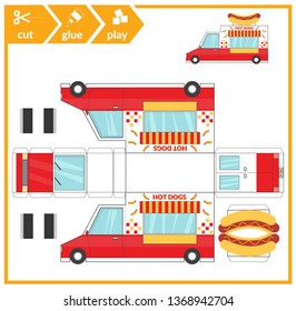 Cut Glue Paper Car Children Art Stock Vector (Royalty Free) 1368942704 ...