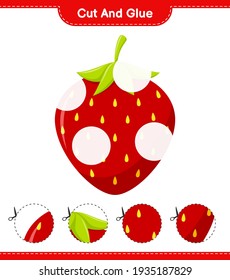 Cut Glue Cut Parts Strawberry Glue Stock Vector (Royalty Free ...