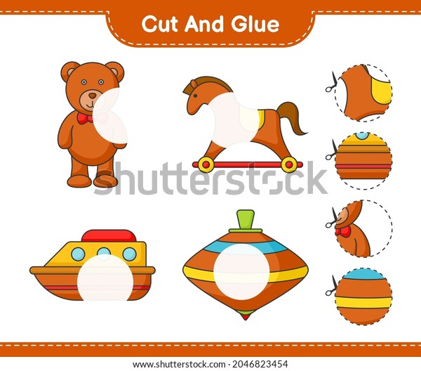 Cut Glue Cut Parts Teddy Bear Stock Vector (Royalty Free) 2046823454 ...