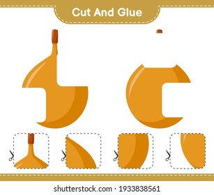 Cut and glue, cut parts of Voavanga and glue them. Educational children game, printable worksheet, vector illustration