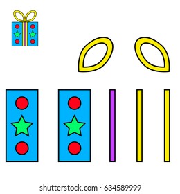 cut and glue - vector, game for children, worksheet for preschool kids