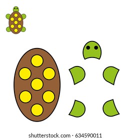 cut and glue - vector, game for children, worksheet for preschool kids