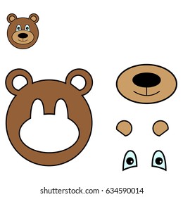 cut and glue - vector, game for children, worksheet for preschool kids