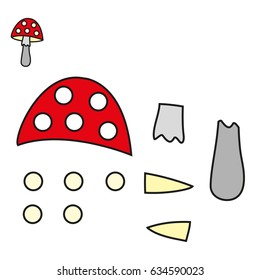 cut and glue - vector, game for children, worksheet for preschool kids