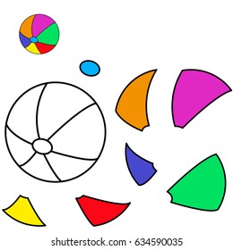 cut and glue - vector, game for children, worksheet for preschool kids