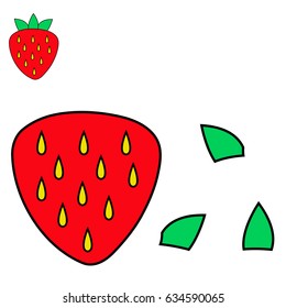 cut and glue - vector, game for children, worksheet for preschool kids