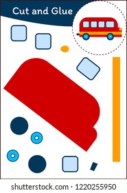Cut and Glue Worksheet: Bus